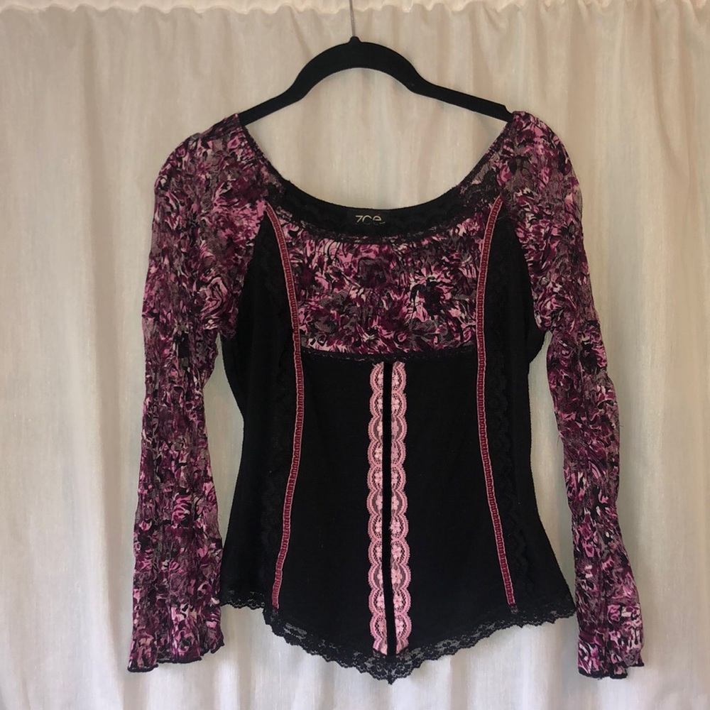 Floral Lace Goth Shirt